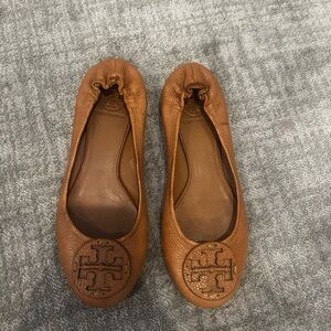 Tory Burch Tan Leather Flats